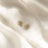 Plated Crystal Oval Drop Earrings for Women