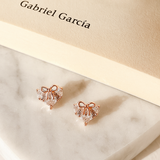 18K Gold Drop Earrings Heart shape for Women