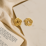 18K Gold Finish Chunky Hoop Earrings for Women & Girls