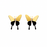 Stud Earrings with Ribbon Design for Women