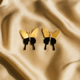 Stud Earrings with Ribbon Design for Women