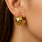 18K Gold-Plated Long Earrings for Women