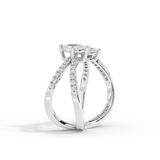 Marquise Crossover Ring