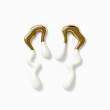 18K Gold Plated Pearl Stud Earrings for Women