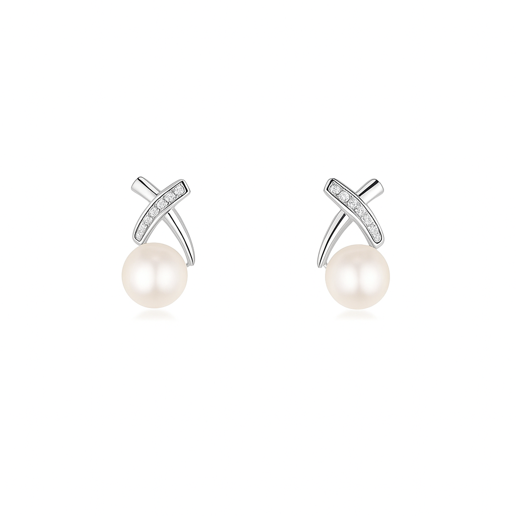 Silver Plated Crystal Earrings for Women