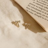 Plated Crystal Oval Drop Earrings for Women