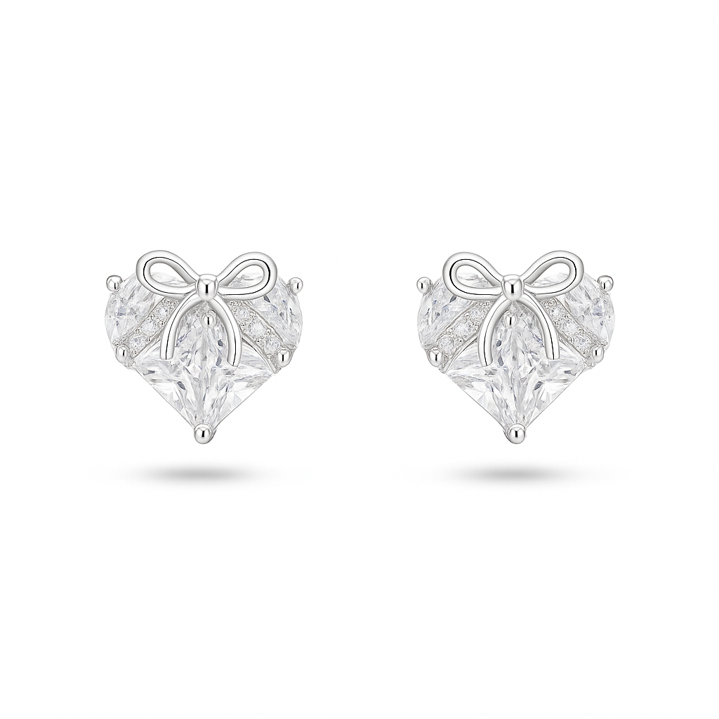 Plated Crystal Oval Drop Earrings for Women