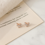18K Gold Drop Earrings Heart shape for Women