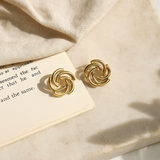 18K Gold Finish Chunky Hoop Earrings for Women & Girls