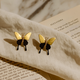 Stud Earrings with Ribbon Design for Women