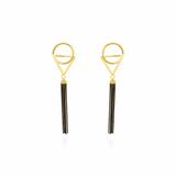 18K Gold-Plated Geometric Drop Tassel Earrings for Women, Girls
