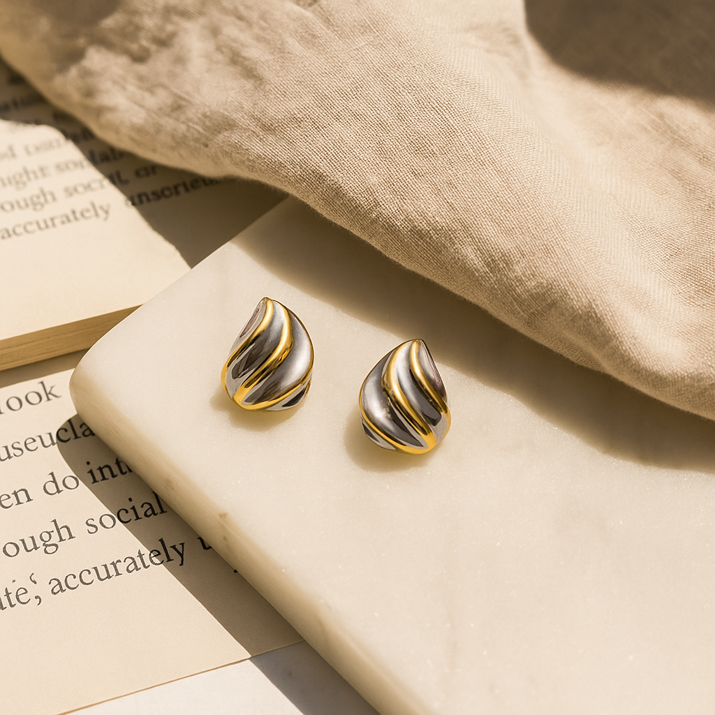18K Gold-Plated Long Earrings for Women
