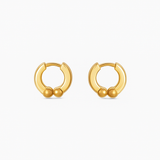 18K Gold-Plated Minimal Huggie Hoop Earrings for Women