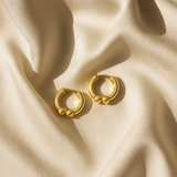 18K Gold-Plated Minimal Huggie Hoop Earrings for Women