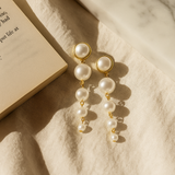 18K Gold-Plated Pearl Drop Earrings for Women