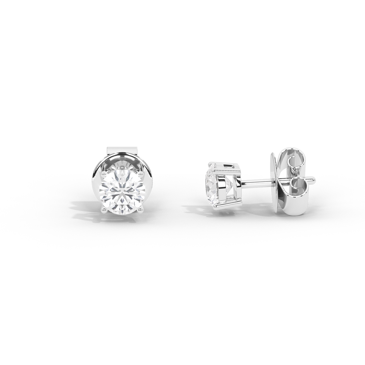 Round Solitaire Studs