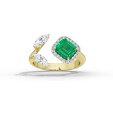 Regal Emerald Marquise Ring