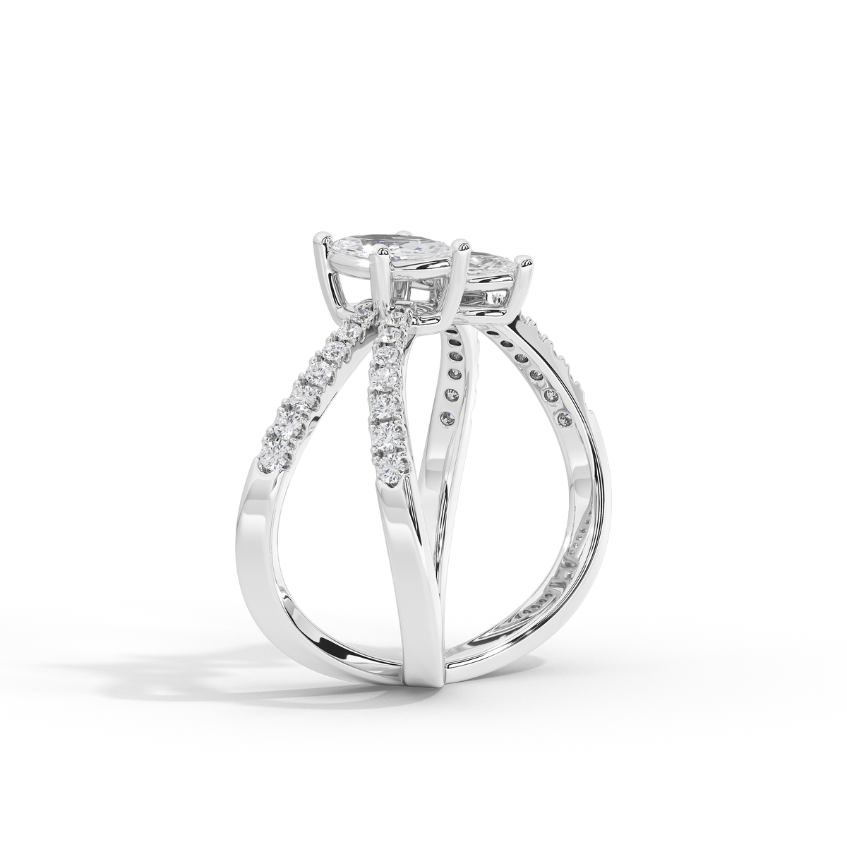 Marquise Crossover Ring